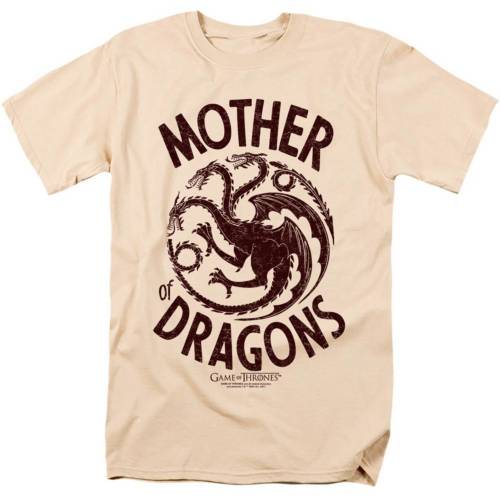 キャラクター ゲーム スリーブ Tシャツ クリーム ゲームオブスローン 半袖 【 LICENSED CHARACTER GAME OF THRONES MOTHER DRAGONS SHORT SLEEVE ADULT T-SHIRT / CREAM 】 メンズファッション トップス カットソー｜スニケス