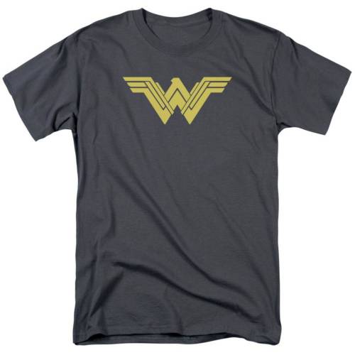 キャラクター ロゴ スリーブ Tシャツ チャコール 半袖 【 LICENSED CHARACTER BATMAN V SUPERMAN CLEAN LINE LOGO SHORT SLEEVE ADULT T-SHIRT / CHARCOAL 】 メンズファッション トップス カットソー