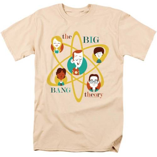 キャラクター スリーブ Tシャツ クリーム 半袖 【 LICENSED CHARACTER BIG BANG THEORY ATOMIC FRIENDS SHORT SLEEVE ADULT T-SHIRT / CREAM 】 メンズファッション トップス カットソー|スニケス