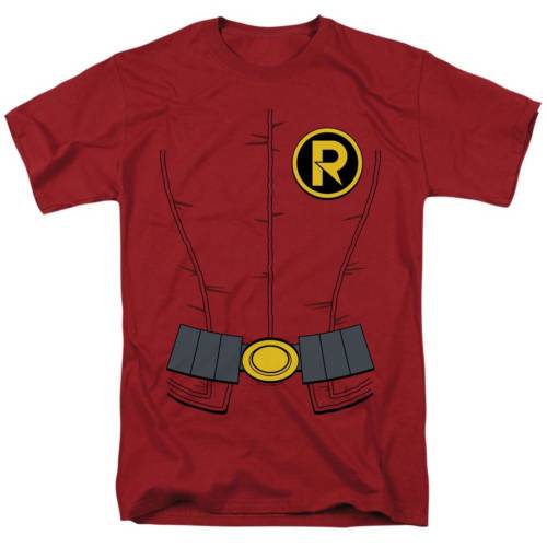 キャラクター スリーブ Tシャツ カーディナル 半袖 【 LICENSED CHARACTER BATMAN NEW ROBIN UNIFORM SHORT SLEEVE ADULT T-SHIRT / CARDINAL 】 メンズファッション トップス カットソー｜スニケス