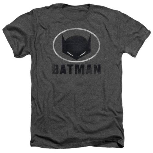 キャラクター ヘザー Tシャツ チャコール 【 LICENSED CHARACTER BATMAN MASK IN OVAL ADULT HEATHER T-SHIRT / CHARCOAL 】 メンズファッション トップス カットソー|スニケス