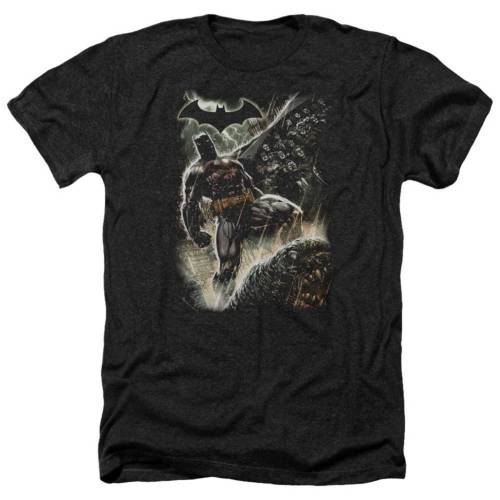 キャラクター ヘザー Tシャツ 黒色 ブラック 【 LICENSED CHARACTER BATMAN FAMILY ADULT HEATHER T-SHIRT / BLACK 】 メンズファッション トップス カットソー|スニケス