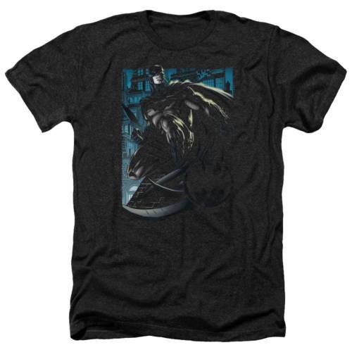 キャラクター ヘザー Tシャツ 黒色 ブラック 【 LICENSED CHARACTER BATMAN KNIGHT FALLS IN GOTHAM ADULT HEATHER T-SHIRT / BLACK 】 メンズファッション トップス カットソー|スニケス