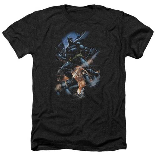 キャラクター ヘザー Tシャツ 黒色 ブラック 【 LICENSED CHARACTER BATMAN GOTHAM KNIGHT ADULT HEATHER T-SHIRT / BLACK 】 メンズファッション トップス カットソー|スニケス