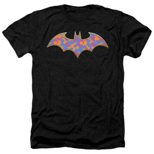 キャラクター ゴールド カモ柄 ヘザー Tシャツ 黒色 ブラック 【 LICENSED CHARACTER BATMAN GOLD CAMO ADULT HEATHER T-SHIRT / BLACK 】 メンズファッション トップス カットソー|スニケス
