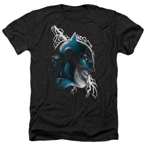 キャラクター クレイジー ヘザー Tシャツ 黒色 ブラック 【 LICENSED CHARACTER BATMAN CRAZY GRIN ADULT HEATHER T-SHIRT / BLACK 】 メンズファッション トップス カットソー|スニケス