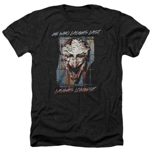 キャラクター ヘザー Tシャツ 黒色 ブラック 【 LICENSED CHARACTER BATMAN JUST FOR LAUGHS ADULT HEATHER T-SHIRT / BLACK 】 メンズファッション トップス カットソー|スニケス