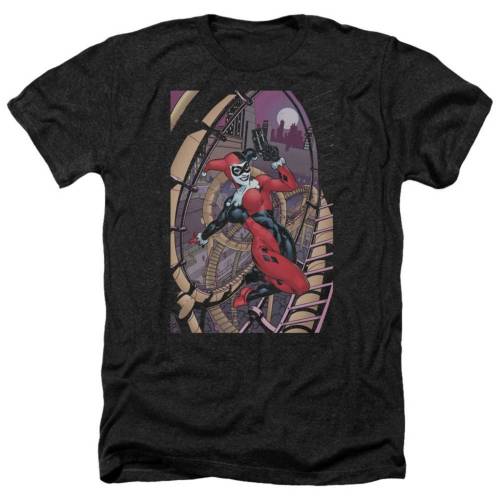 キャラクター ヘザー Tシャツ 黒色 ブラック 【 LICENSED CHARACTER BATMAN HARLEY FIRST ADULT HEATHER T-SHIRT / BLACK 】 メンズファッション トップス カットソー|スニケス