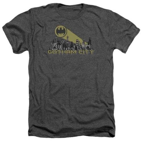 キャラクター ヘザー Tシャツ チャコール 【 LICENSED CHARACTER BATMAN GOTHAM SKYLINE ADULT HEATHER T-SHIRT / CHARCOAL 】 メンズファッション トップス カットソー|スニケス