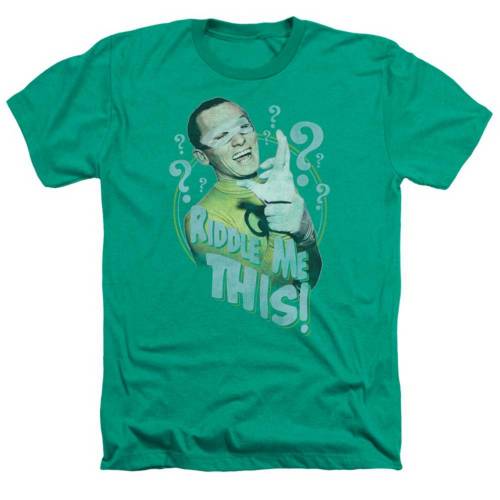 キャラクター クラシック ヘザー Tシャツ 緑 グリーン 【 LICENSED CHARACTER BATMAN CLASSIC TV RIDDLE ME THIS ADULT HEATHER T-SHIRT / KELLY GREEN 】 メンズファッション トップス カットソー|スニケス