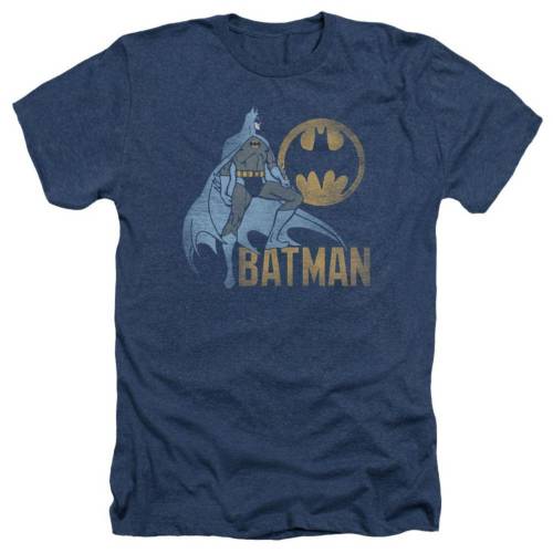 キャラクター ウォッチ 時計 ヘザー Tシャツ 紺色 ネイビー 【 LICENSED CHARACTER BATMAN KNIGHT WATCH ADULT HEATHER T-SHIRT / NAVY 】 メンズファッション トップス カットソー|スニケス