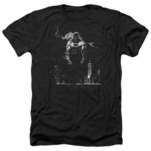 キャラクター シティ ヘザー Tシャツ 黒色 ブラック 【 LICENSED CHARACTER BATMAN DIRTY CITY ADULT HEATHER T-SHIRT / BLACK 】 メンズファッション トップス カットソー|スニケス