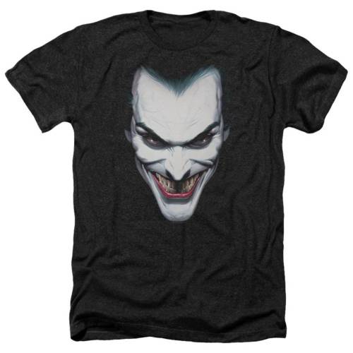 キャラクター ヘザー Tシャツ 黒色 ブラック 【 LICENSED CHARACTER BATMAN JOKER PORTRAIT ADULT HEATHER T-SHIRT / BLACK 】 メンズファッション トップス カットソー|スニケス