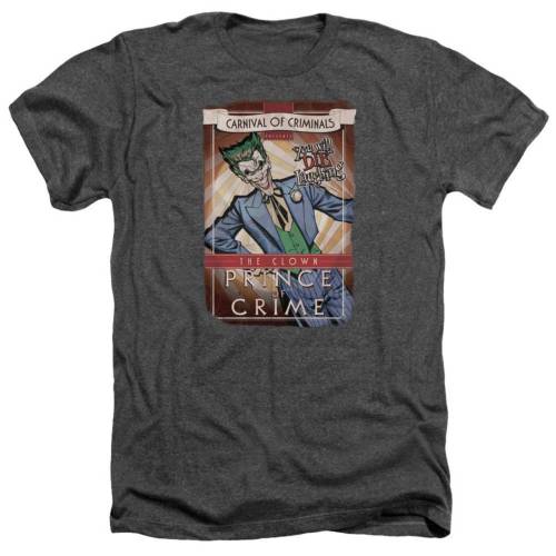 キャラクター ヘザー Tシャツ チャコール 【 LICENSED CHARACTER BATMAN CLOWN PRINCE ADULT HEATHER T-SHIRT / CHARCOAL 】 メンズファッション トップス カットソー｜スニケス