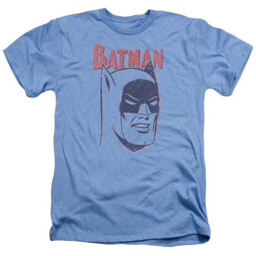 キャラクター ヘザー Tシャツ 青色 ブルー 【 LICENSED CHARACTER BATMAN CRAYON MAN ADULT HEATHER T-SHIRT / LIGHT BLUE 】 メンズファッション トップス カットソー|スニケス