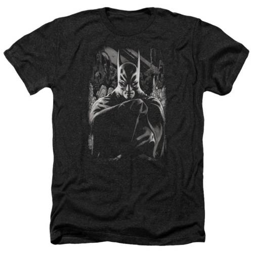 キャラクター ヘザー Tシャツ 黒色 ブラック 【 LICENSED CHARACTER BATMAN DETECTIVE 821 COVER ADULT HEATHER T-SHIRT / BLACK 】 メンズファッション トップス カットソー|スニケス