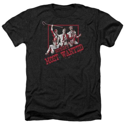 キャラクター ヘザー Tシャツ 黒色 ブラック 【 LICENSED CHARACTER BATMAN GOTHAMS MOST WANTED ADULT HEATHER T-SHIRT / BLACK 】 メンズファッション トップス カットソー|スニケス