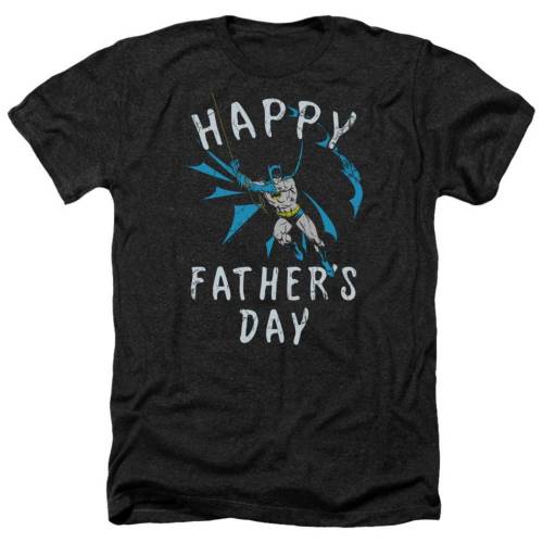 キャラクター ヘザー Tシャツ 黒色 ブラック 【 LICENSED CHARACTER BATMAN FATHERS DAY ADULT HEATHER T-SHIRT / BLACK 】 メンズファッション トップス カットソー|スニケス