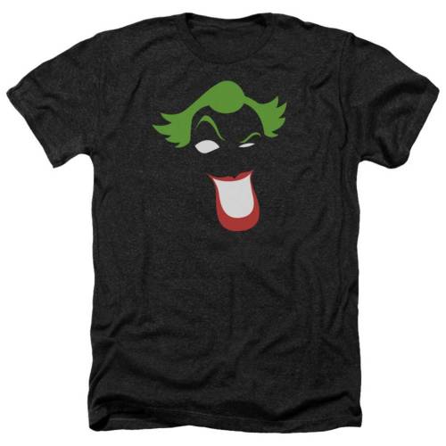 キャラクター ヘザー Tシャツ 黒色 ブラック 【 LICENSED CHARACTER BATMAN JOKER SIMPLIFIED ADULT HEATHER T-SHIRT / BLACK 】 メンズファッション トップス カットソー|スニケス