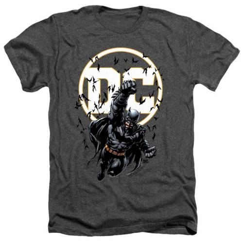 キャラクター ディーシー コミックス ヘザー Tシャツ チャコール 【 LICENSED CHARACTER BATMAN DC COMICS ADULT HEATHER T-SHIRT / CHARCOAL 】 メンズファッション トップス カットソー|スニケス