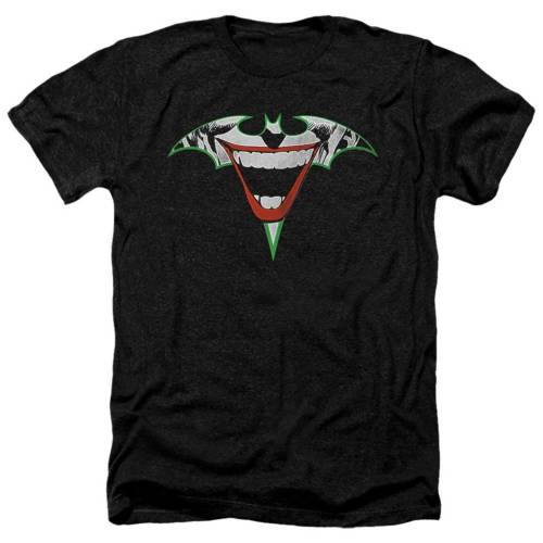 キャラクター バット ロゴ ヘザー Tシャツ 黒色 ブラック 【 LICENSED CHARACTER BATMAN JOKER BAT LOGO ADULT HEATHER T-SHIRT / BLACK 】 メンズファッション トップス カットソー|スニケス