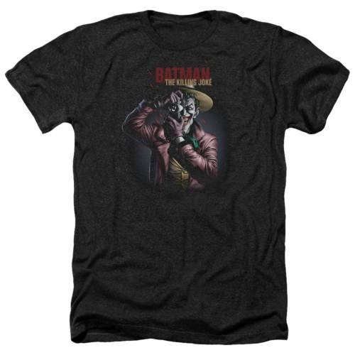 キャラクター カメラ ヘザー Tシャツ 黒色 ブラック 【 LICENSED CHARACTER BATMAN KILLING JOKE CAMERA ADULT HEATHER T-SHIRT / BLACK 】 メンズファッション トップス カットソー|スニケス