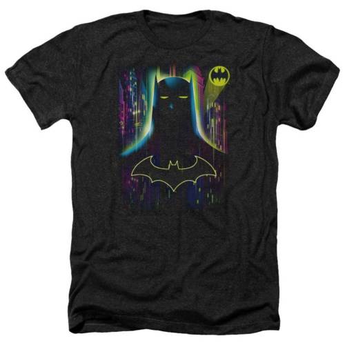 キャラクター ヘザー Tシャツ 黒色 ブラック 【 LICENSED CHARACTER BATMAN KNIGHT LIGHTS ADULT HEATHER T-SHIRT / BLACK 】 メンズファッション トップス カットソー|スニケス