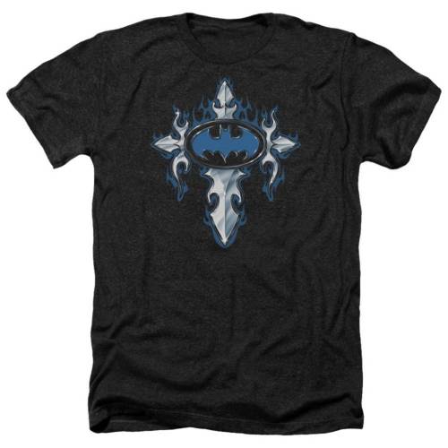 キャラクター 銀色 スチール ロゴ ヘザー Tシャツ 黒色 ブラック 【 LICENSED CHARACTER BATMAN GOTHIC STEEL LOGO ADULT HEATHER T-SHIRT / BLACK 】 メンズファッション トップス カットソー|スニケス
