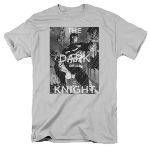 キャラクター スリーブ Tシャツ 銀色 シルバー 半袖 【 LICENSED CHARACTER BATMAN FIGHTING THE STORM SHORT SLEEVE ADULT T-SHIRT / SILVER 】 メンズファッション トップス カットソー|スニケス