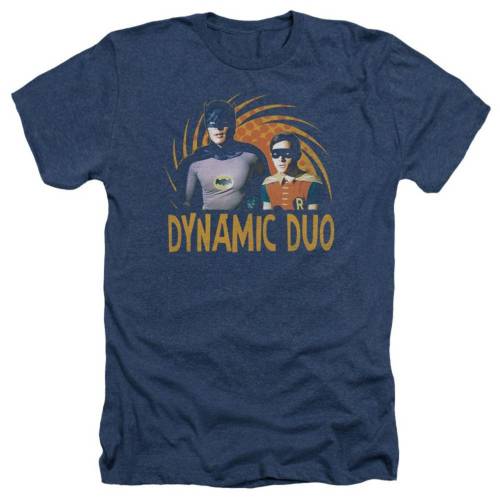 キャラクター クラシック ダイナミック ヘザー Tシャツ 紺色 ネイビー 【 LICENSED CHARACTER BATMAN CLASSIC TV DYNAMIC ADULT HEATHER T-SHIRT / NAVY 】 メンズファッション トップス カットソー|スニケス
