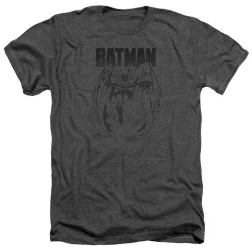 キャラクター 灰色 グレー ヘザー Tシャツ チャコール 【 LICENSED CHARACTER BATMAN GREY NOISE ADULT HEATHER T-SHIRT / CHARCOAL 】 メンズファッション トップス カットソー|スニケス