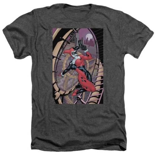 キャラクター ヘザー Tシャツ チャコール 【 LICENSED CHARACTER BATMAN HARLEY FIRST ADULT HEATHER T-SHIRT / CHARCOAL 】 メンズファッション トップス カットソー|スニケス
