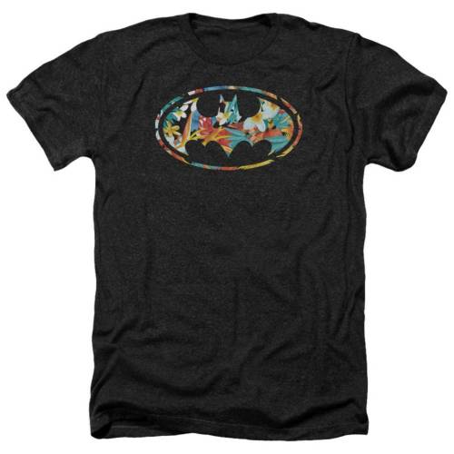 キャラクター バット ヘザー Tシャツ 黒色 ブラック 【 LICENSED CHARACTER BATMAN HAWAIIAN BAT ADULT HEATHER T-SHIRT / BLACK 】 メンズファッション トップス カットソー|スニケス