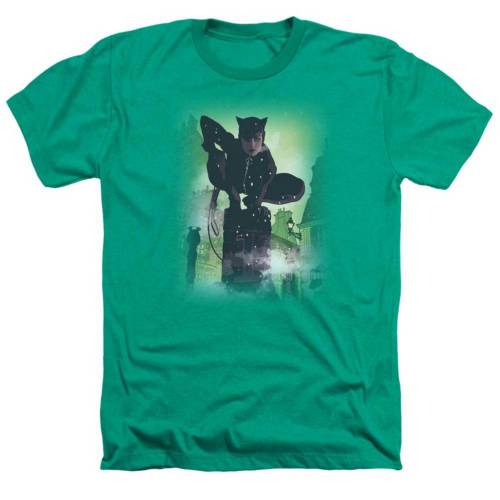 キャラクター ヘザー Tシャツ 緑 グリーン 【 LICENSED CHARACTER BATMAN CATWOMAN 63 COVER ADULT HEATHER T-SHIRT / KELLY GREEN 】 メンズファッション トップス カットソー|スニケス