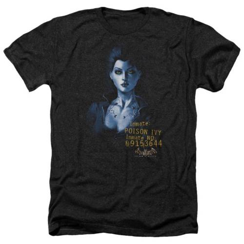 キャラクター ヘザー Tシャツ 黒色 ブラック 【 LICENSED CHARACTER BATMAN ARKHAM ASYLUM POISON IVY ADULT HEATHER T-SHIRT / BLACK 】 メンズファッション トップス カットソー|スニケス