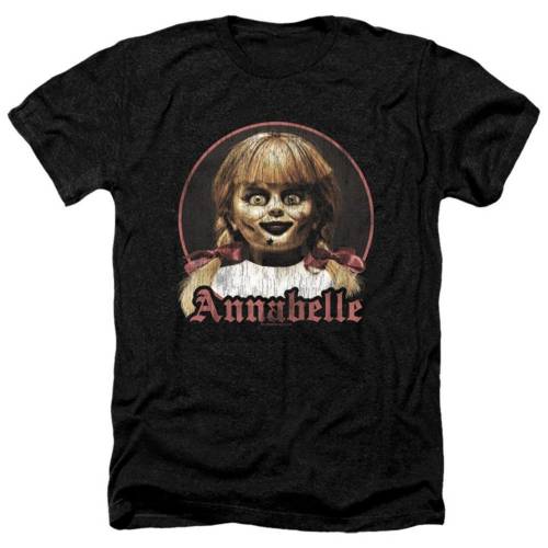 キャラクター ヘザー Tシャツ 黒色 ブラック 【 LICENSED CHARACTER ANNABELLE PORTRAIT ADULT HEATHER T-SHIRT / BLACK 】 メンズファッション トップス カットソー|スニケス