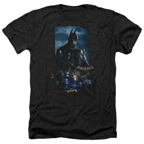 キャラクター ヘザー Tシャツ 黒色 ブラック 【 LICENSED CHARACTER BATMAN ARKHAM KNIGHT BATMOBILE ADULT HEATHER T-SHIRT / BLACK 】 メンズファッション トップス カットソー|スニケス