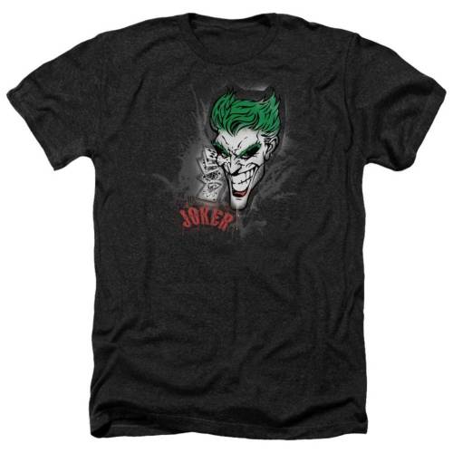 キャラクター シティ ヘザー Tシャツ 黒色 ブラック 【 LICENSED CHARACTER BATMAN JOKER SPRAYS THE CITY ADULT HEATHER T-SHIRT / BLACK 】 メンズファッション トップス カットソー|スニケス