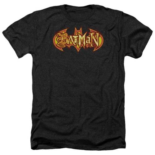 キャラクター ヘザー Tシャツ 黒色 ブラック 【 LICENSED CHARACTER BATMAN FIERY SHIELD ADULT HEATHER T-SHIRT / BLACK 】 メンズファッション トップス カットソー|スニケス