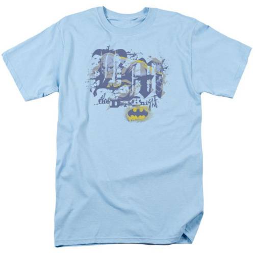 キャラクター スリーブ Tシャツ 青色 ブルー 半袖 【 LICENSED CHARACTER BATMAN HE SEES ALL SHORT SLEEVE ADULT T-SHIRT / LIGHT BLUE 】 メンズファッション トップス カットソー|スニケス