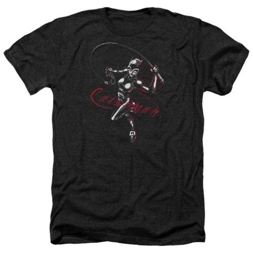 キャラクター ヘザー Tシャツ 黒色 ブラック 【 LICENSED CHARACTER BATMAN KITTEN WITH A WHIP ADULT HEATHER T-SHIRT / BLACK 】 メンズファッション トップス カットソー|スニケス