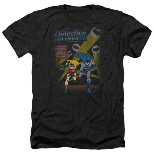 キャラクター ダイナミック ヘザー Tシャツ 黒色 ブラック 【 LICENSED CHARACTER BATMAN DYNAMIC DUO ADULT HEATHER T-SHIRT / BLACK 】 メンズファッション トップス カットソー|スニケス