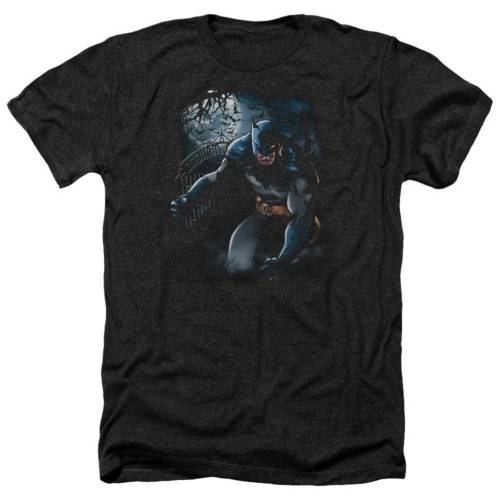 キャラクター ヘザー Tシャツ 黒色 ブラック 【 LICENSED CHARACTER BATMAN LIGHT OF THE MOON ADULT HEATHER T-SHIRT / BLACK 】 メンズファッション トップス カットソー|スニケス