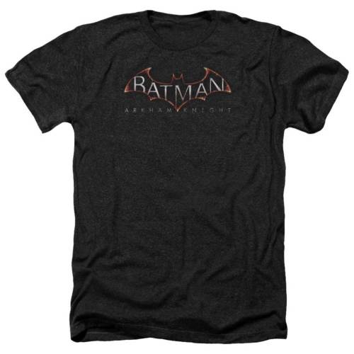 キャラクター ロゴ ヘザー Tシャツ 黒色 ブラック 【 LICENSED CHARACTER BATMAN ARKHAM KNIGHT LOGO ADULT HEATHER T-SHIRT / BLACK 】 メンズファッション トップス カットソー|スニケス