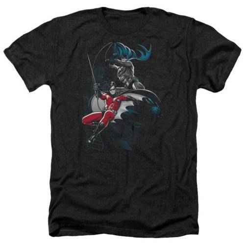 キャラクター 黒色 ブラック 白色 ホワイト ヘザー Tシャツ 【 LICENSED CHARACTER BATMAN BLACK AND WHITE ADULT HEATHER T-SHIRT / 】 メンズファッション トップス カットソー|スニケス