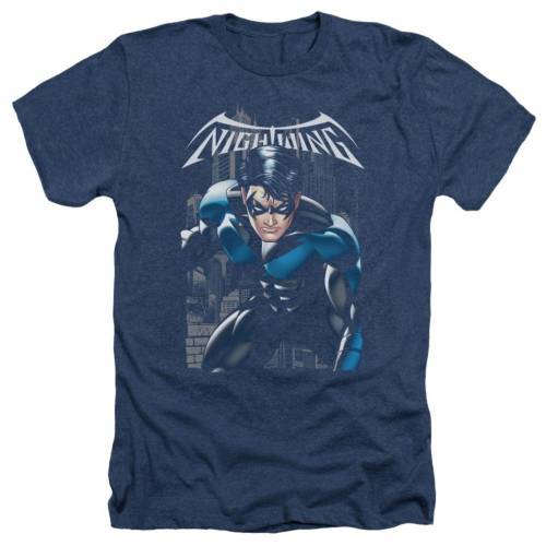 キャラクター レガシー ヘザー Tシャツ 紺色 ネイビー 【 LICENSED CHARACTER BATMAN A LEGACY ADULT HEATHER T-SHIRT / NAVY 】 メンズファッション トップス カットソー|スニケス