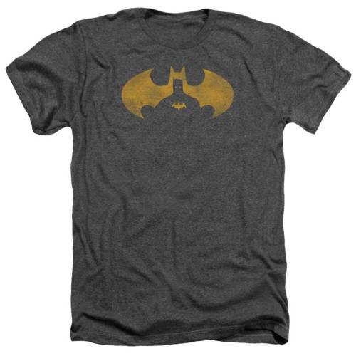 キャラクター バット ヘザー Tシャツ チャコール 【 LICENSED CHARACTER BATMAN BAT SYMBOL KNOCKOUT ADULT HEATHER T-SHIRT / CHARCOAL 】 メンズファッション トップス カットソー|スニケス