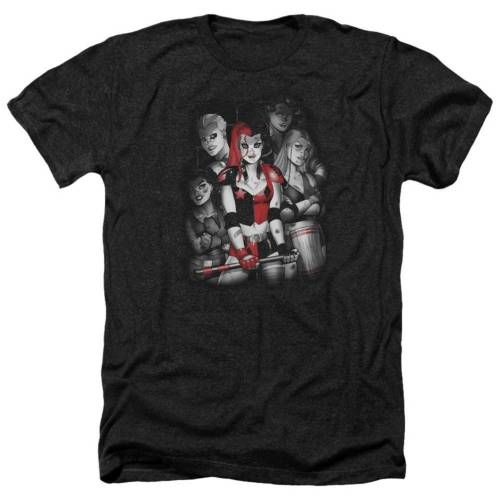 キャラクター ヘザー Tシャツ 黒色 ブラック 【 LICENSED CHARACTER BATMAN BAD GALS BW ADULT HEATHER T-SHIRT / BLACK 】 メンズファッション トップス カットソー|スニケス