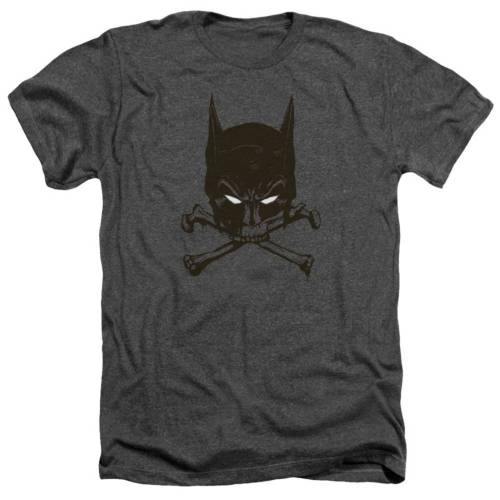 キャラクター バット ヘザー Tシャツ チャコール 【 LICENSED CHARACTER BATMAN BAT AND BONES ADULT HEATHER T-SHIRT / CHARCOAL 】 メンズファッション トップス カットソー|スニケス