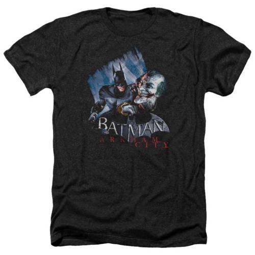 キャラクター シティ ヘザー Tシャツ 黒色 ブラック YOU! 【 LICENSED CHARACTER BATMAN ARKHAM CITY JOKES ON ADULT HEATHER T-SHIRT / BLACK 】 メンズファッション トップス カットソー|スニケス